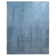 Tapis Eco-Friendly du 21e siècle en velours gris et bleu de Deanna Comellini 250 x 350 cm