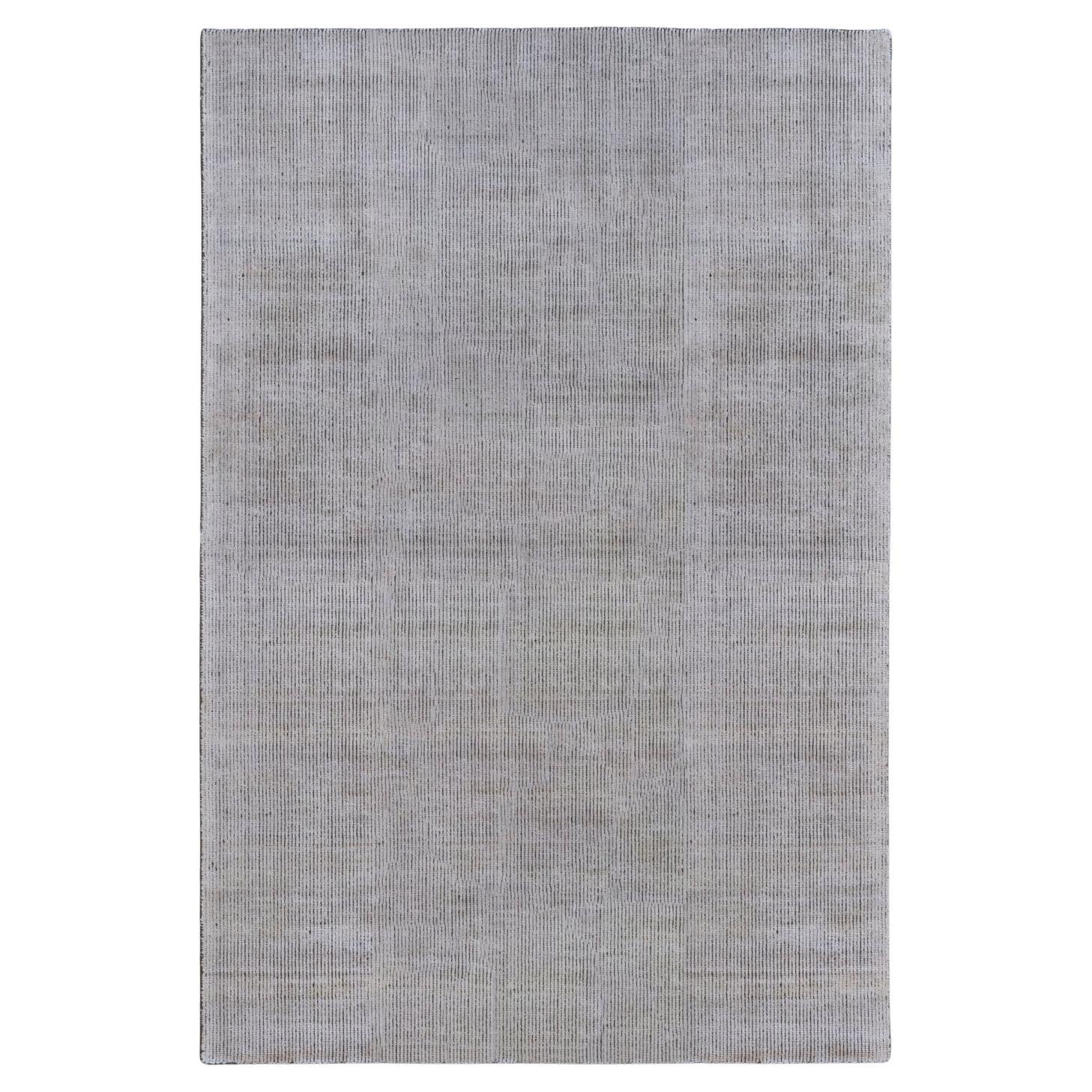 21st Cent Eco-Friendly Velvety White Rug by Deanna Comellini In Stock 200x300 cm For Sale