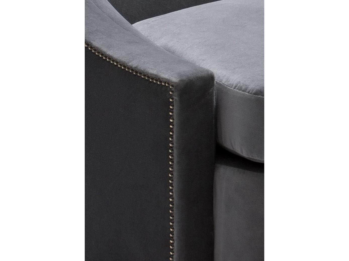Mid-Century moderno Divano Eduarda del XXI secolo, 100% velluto di cotone, di Duistt in vendita