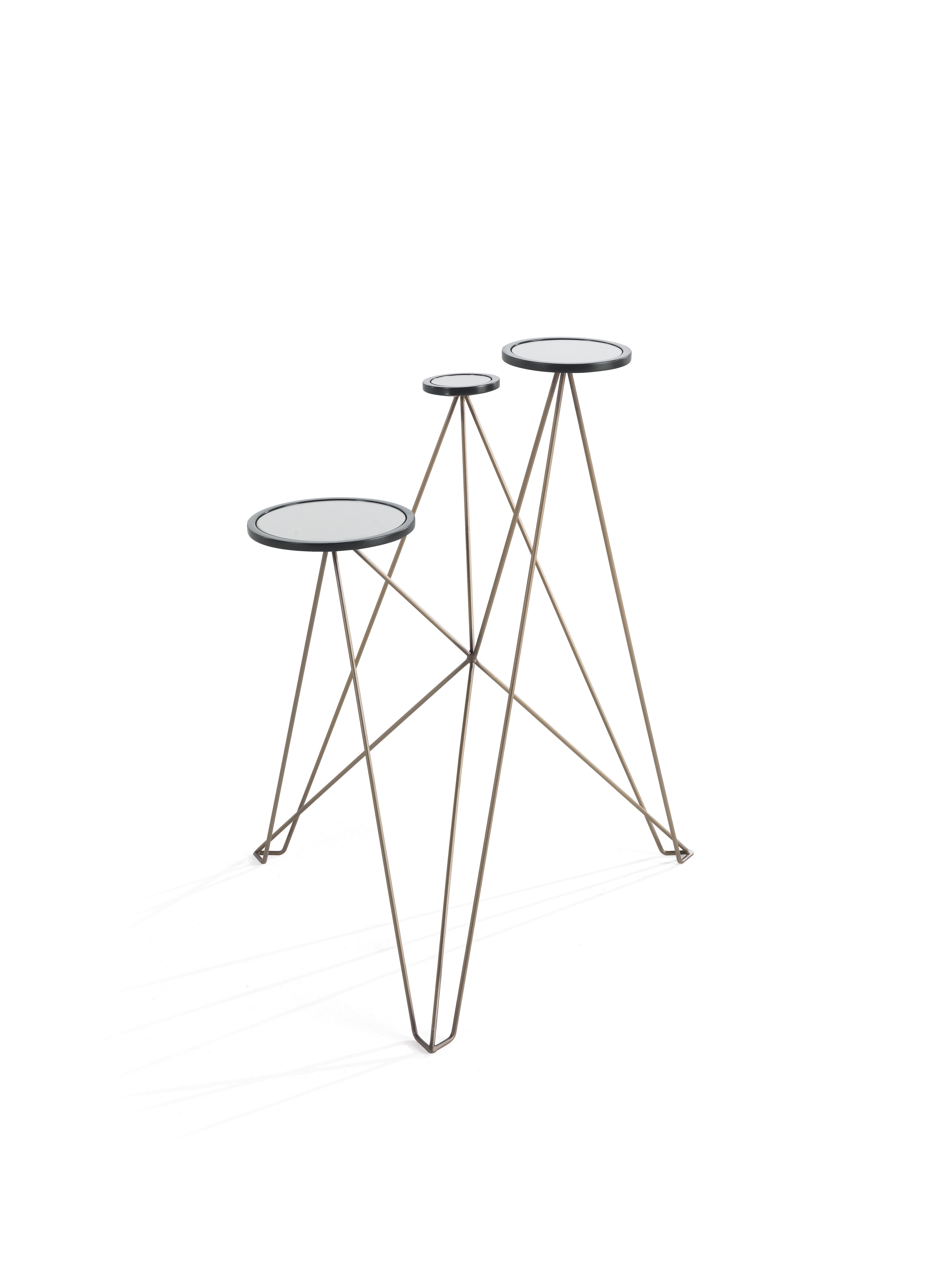 Modern 21st Century Effiel Side Table in Metal and Wood by Gianfranco Ferré Home For Sale