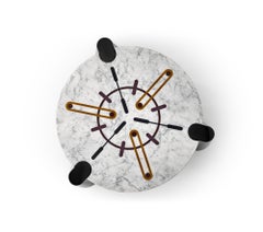 21st Century Elena Salmistraro Coffee Table L Polyurethane Marble Resin Inlay