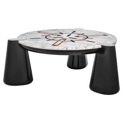21st Century Elena Salmistraro Coffee Table L Polyurethane Marble Resin Inlay