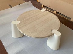 21st Century Elena Salmistraro CoffeeTable Polyurethane Classic Travertin Glossy