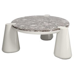 21st Century Elena Salmistraro CoffeeTable Polyurethane PintaVerde Marble Glossy