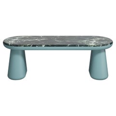 21st Century Elena Salmistraro Ione Bench Polyurethane White Carrara Marble