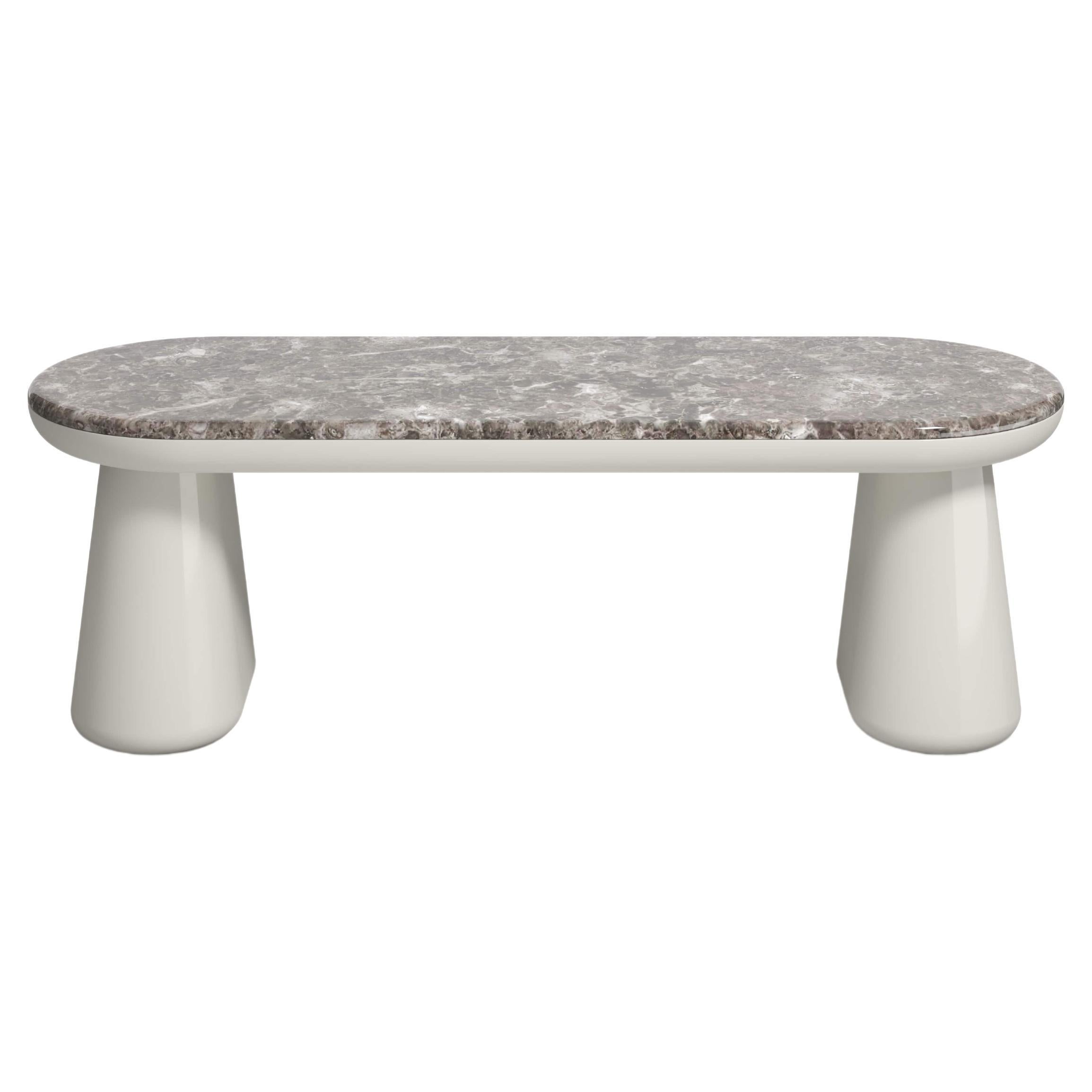 21st Century Elena Salmistraro Ione Bench Polyurethane Billiemi Grey Marble