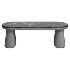 21st Century Elena Salmistraro Ione Bench Polyurethane Marble Black Scapin