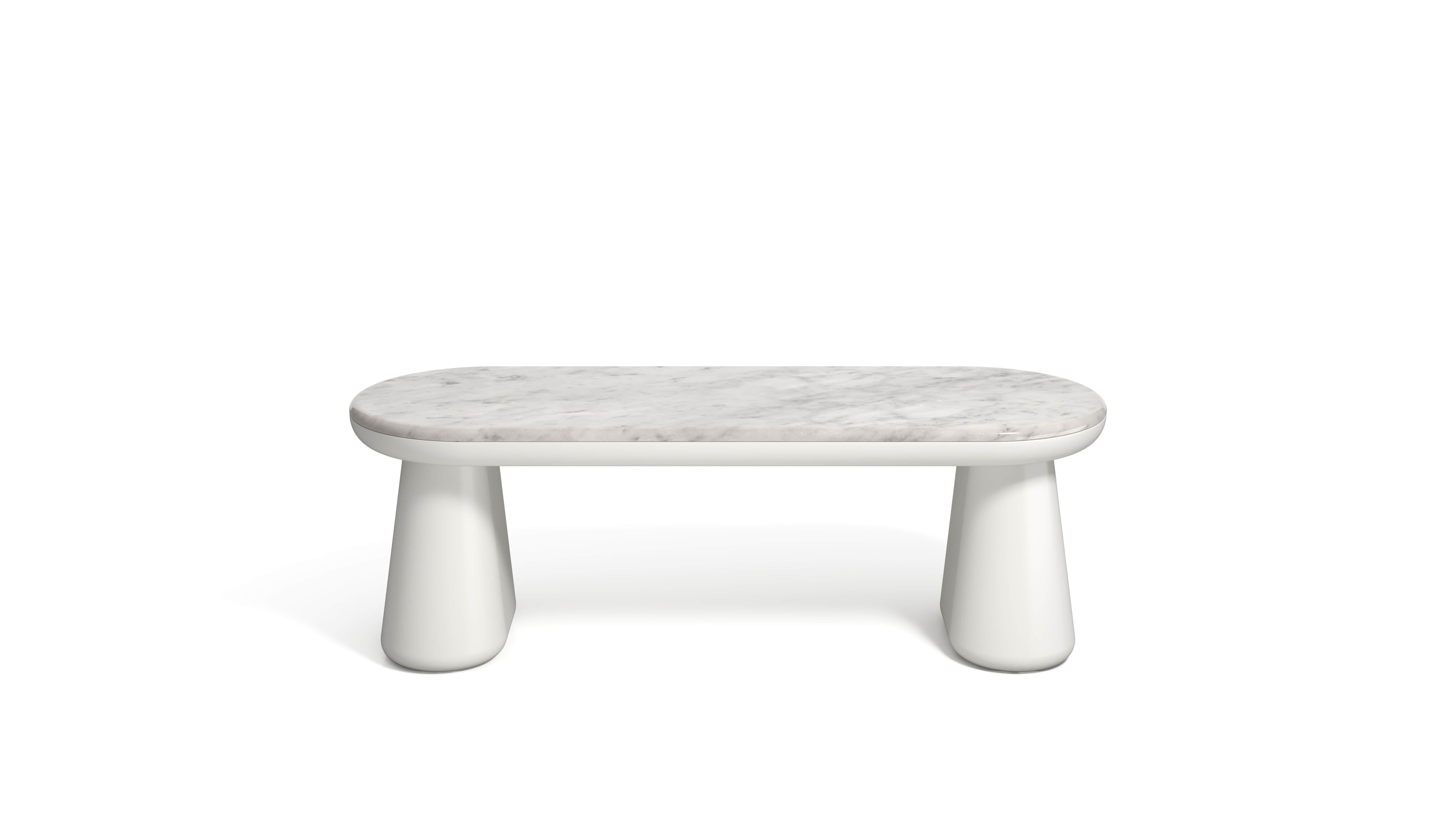 Italian 21st Century Elena Salmistraro Ione Bench Polyurethane Alpi Green Marble Scapin For Sale