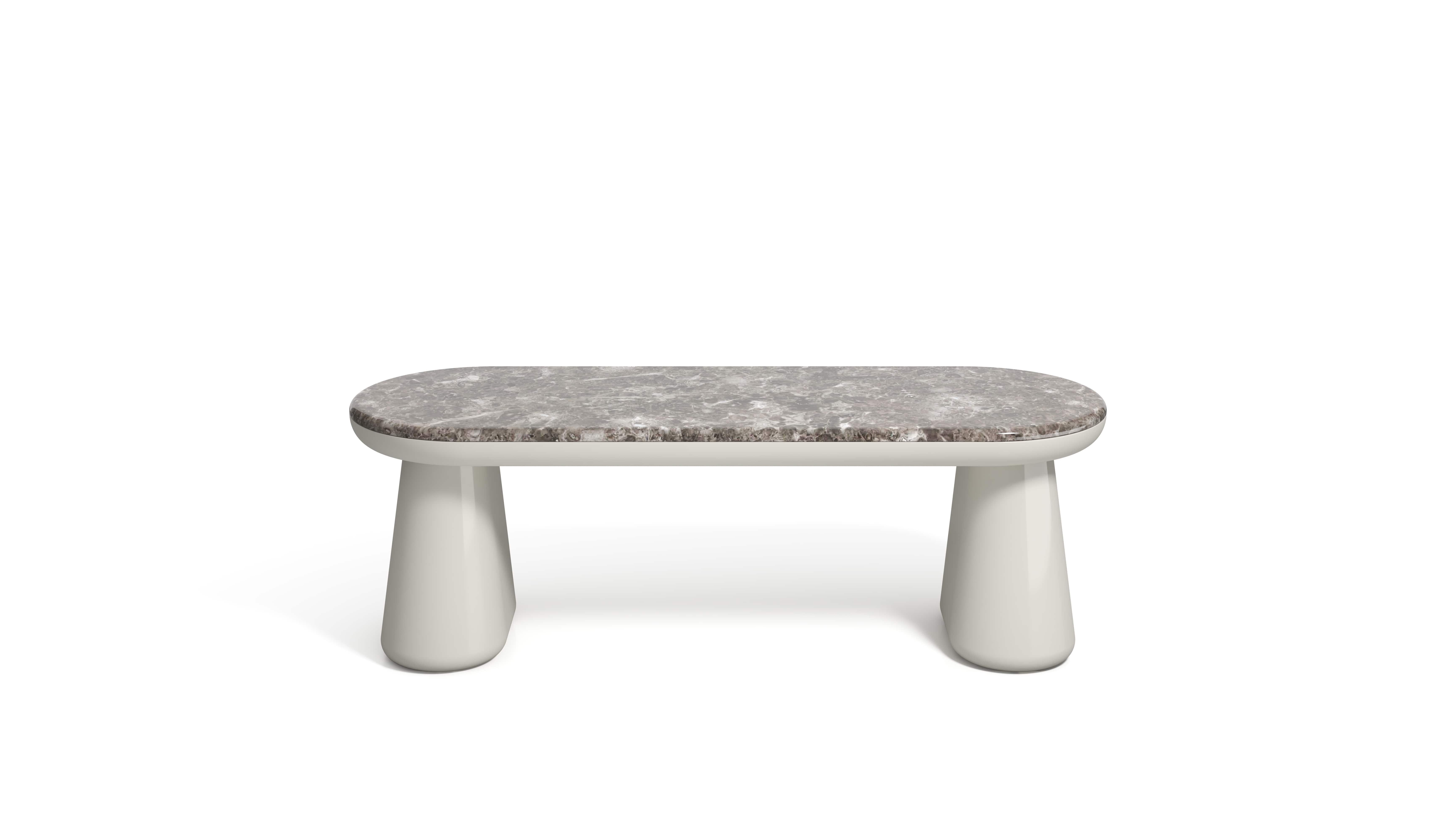 21st Century Elena Salmistraro Ione Bench Polyurethane Alpi Green Marble Scapin In New Condition For Sale In Tezze sul Brenta, IT