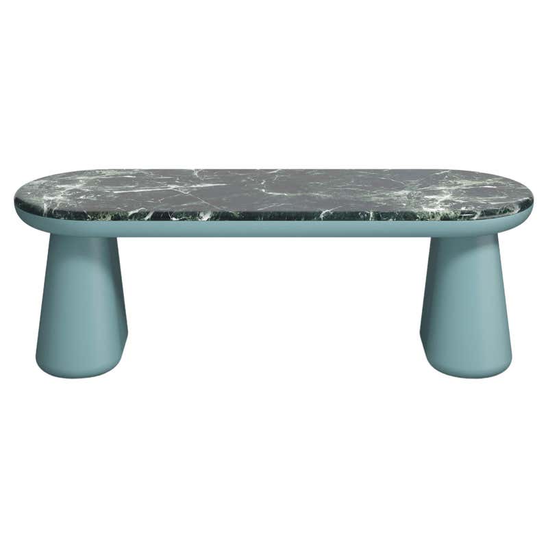 21st Centur Green 3 Seater Oakwood Bench in Helix Shape DNA Made in ...
