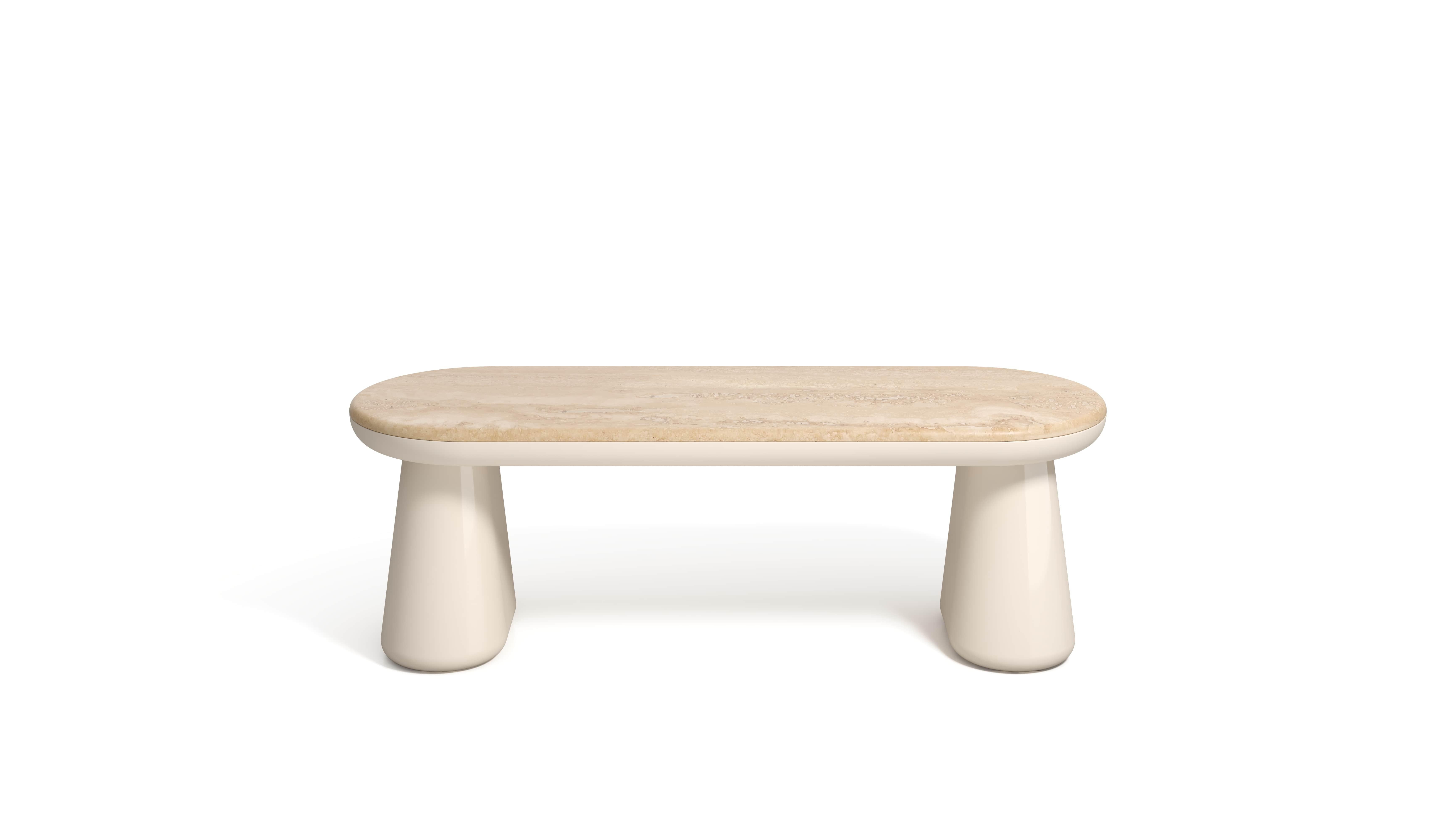 Contemporary 21st Century Elena Salmistraro Ione Bench Polyurethane Marble Red Scapin For Sale