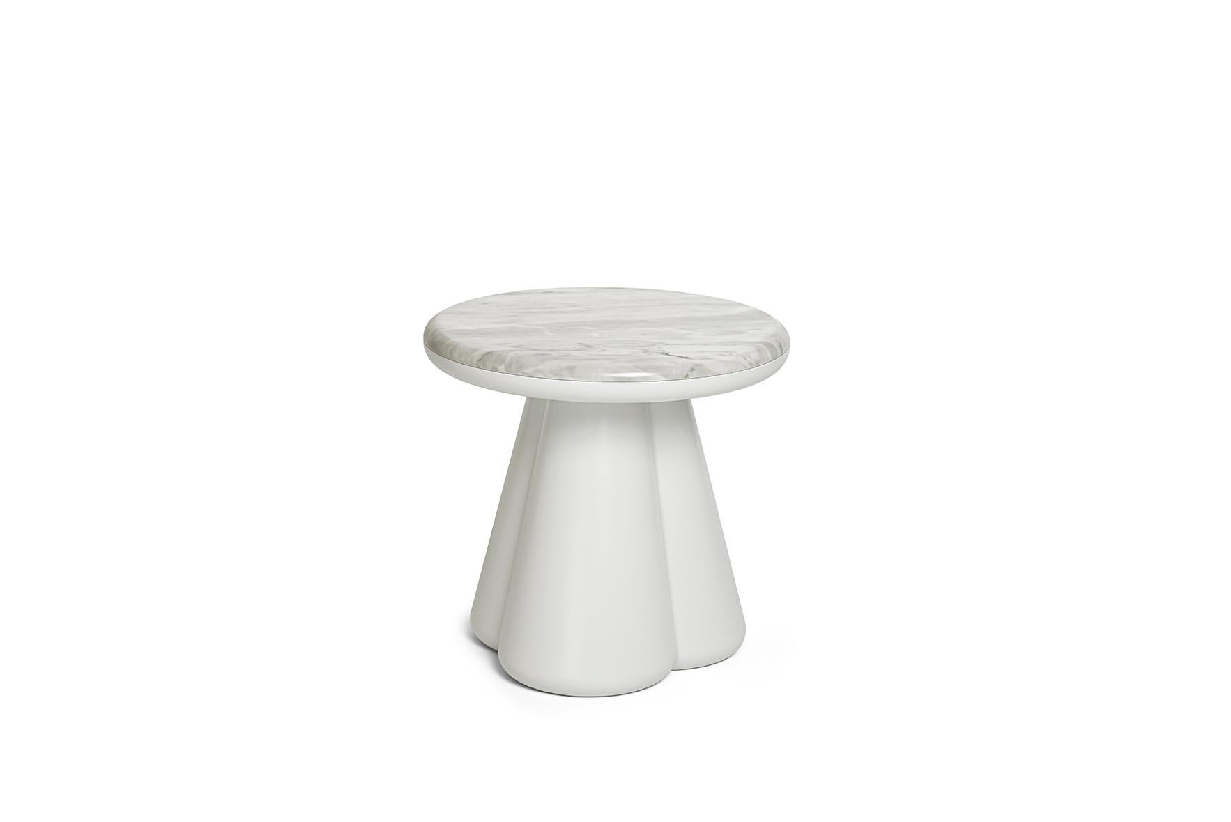 Contemporary 21st Century Elena Salmistraro Stool Low Table White Travertine Polyurethane For Sale