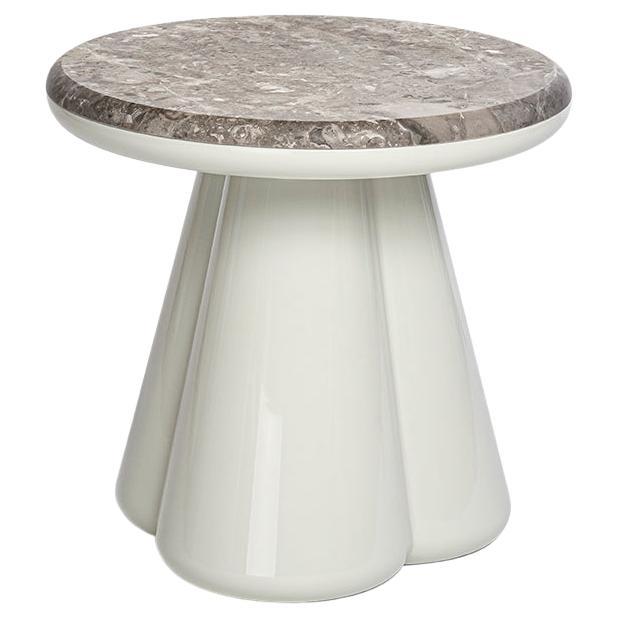 Tabouret bas Elena Salmistraro du 21ème siècle en marbre et polyuréthane GrigioBilliemi en vente