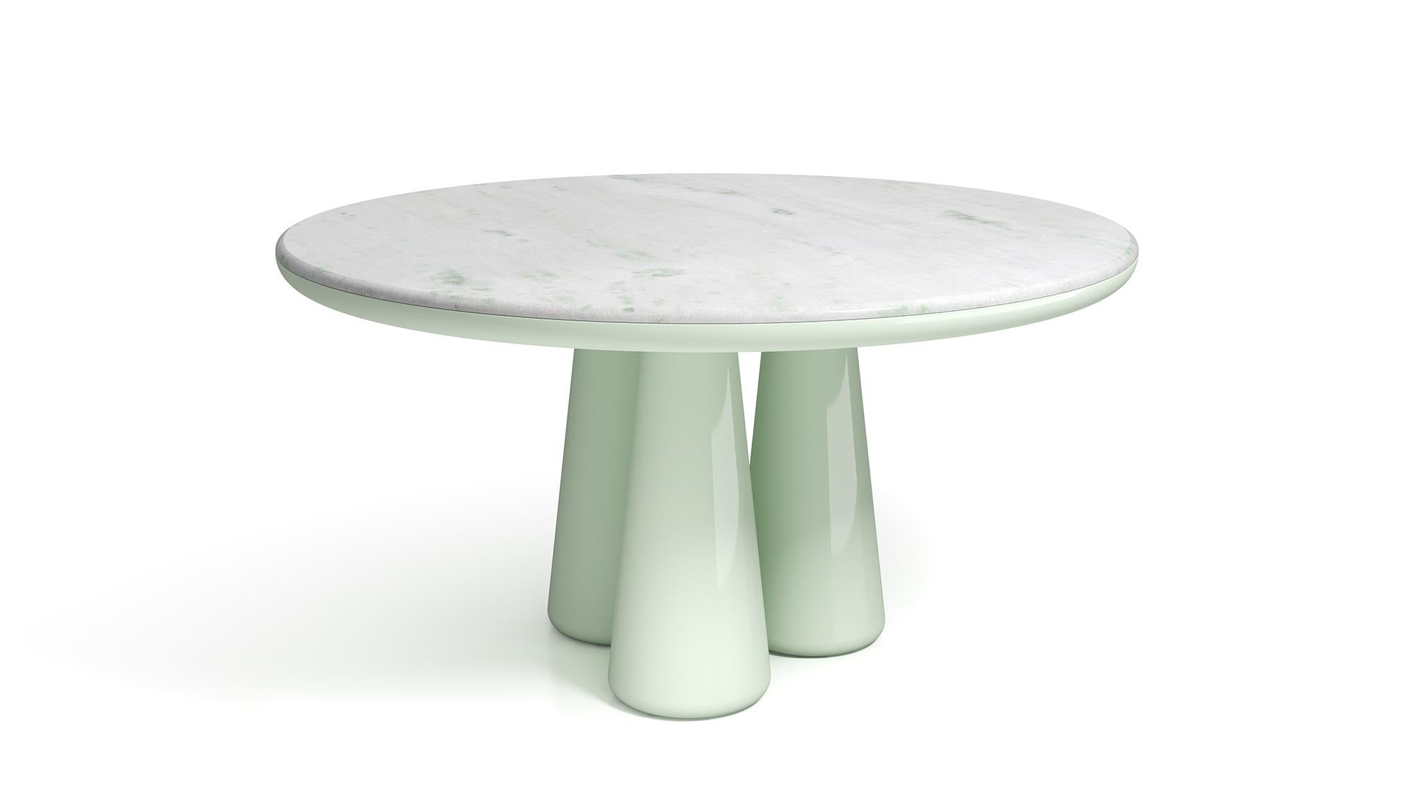 Contemporary 21st Century Elena Salmistraro Table Polyurethane Green Marble Scapin Collezioni For Sale