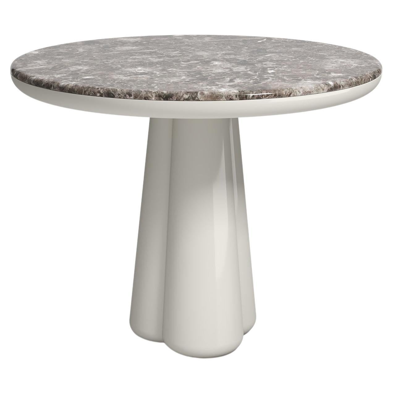 Table Elena Salmistraro du 21e siècle plateau en marbre polyuréthane Grigio Billiemi