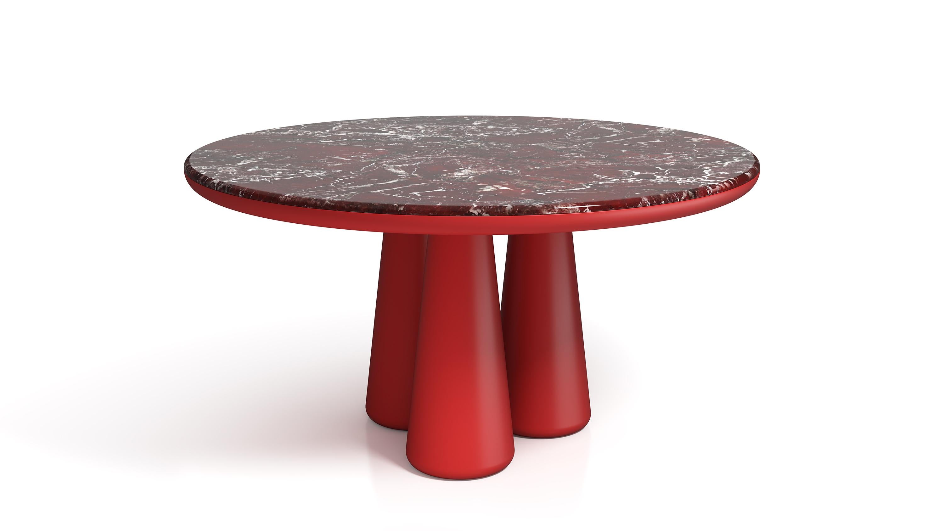 21st Century Elena Salmistraro Table Polyurethane Grigio Billiemi Stone Glossy In New Condition For Sale In Tezze sul Brenta, IT