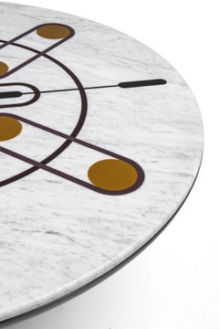 21st Century Elena Salmistraro Table Polyurethane Marble Resin Inlay Scapin