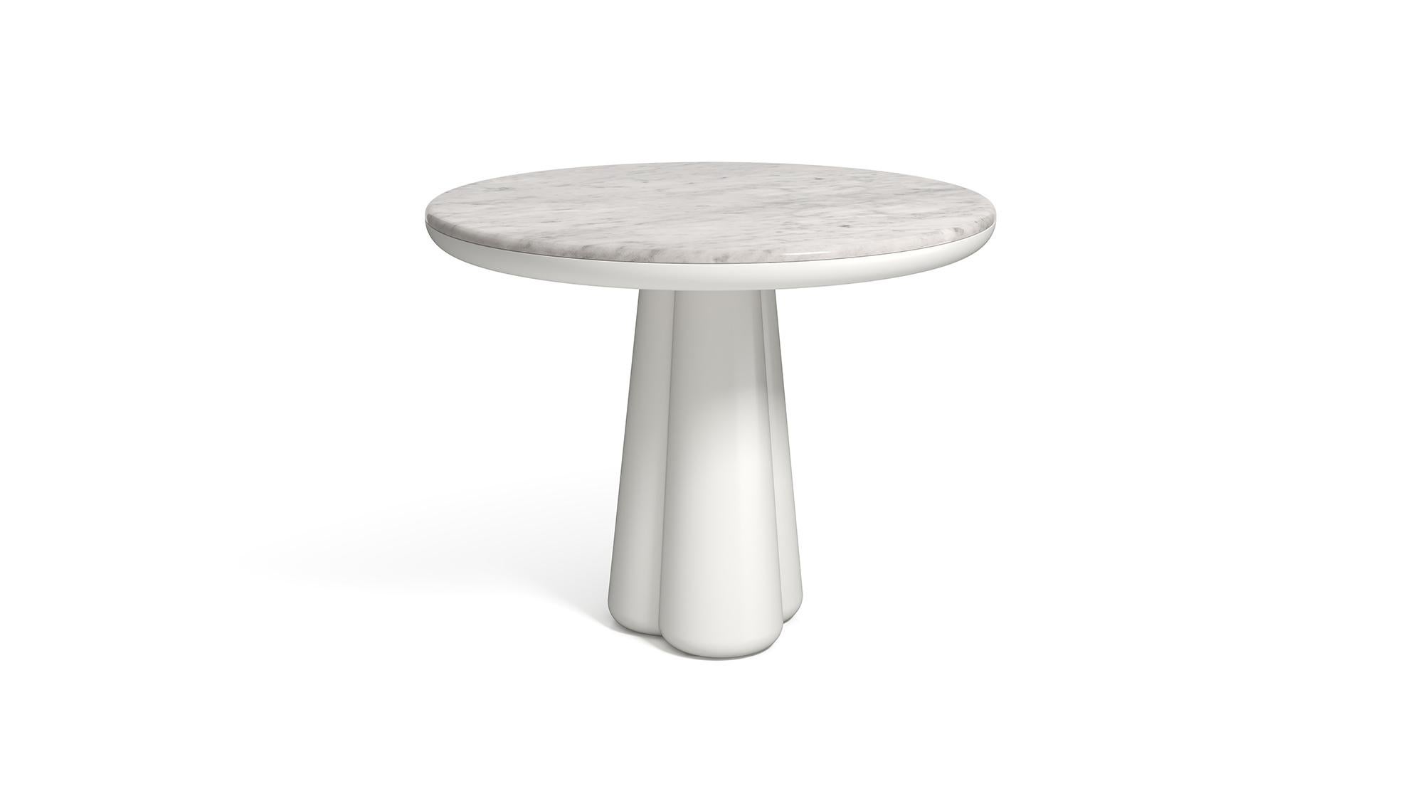 Contemporary 21st Century Elena Salmistraro Table Polyurethane Marble top Glossy Legs Isotopo For Sale