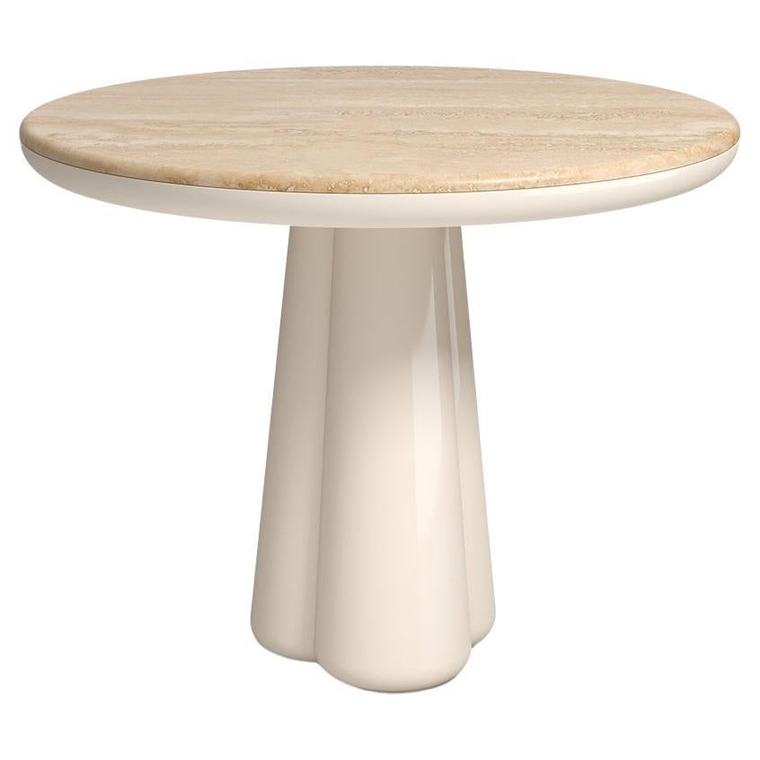 21st Century Elena Salmistraro Table Polyurethane Travertino Glossy Legs Isotopo For Sale