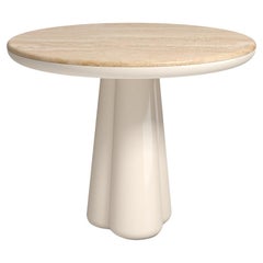 21st Century Elena Salmistraro Table Polyurethane Travertino Glossy Legs Isotopo