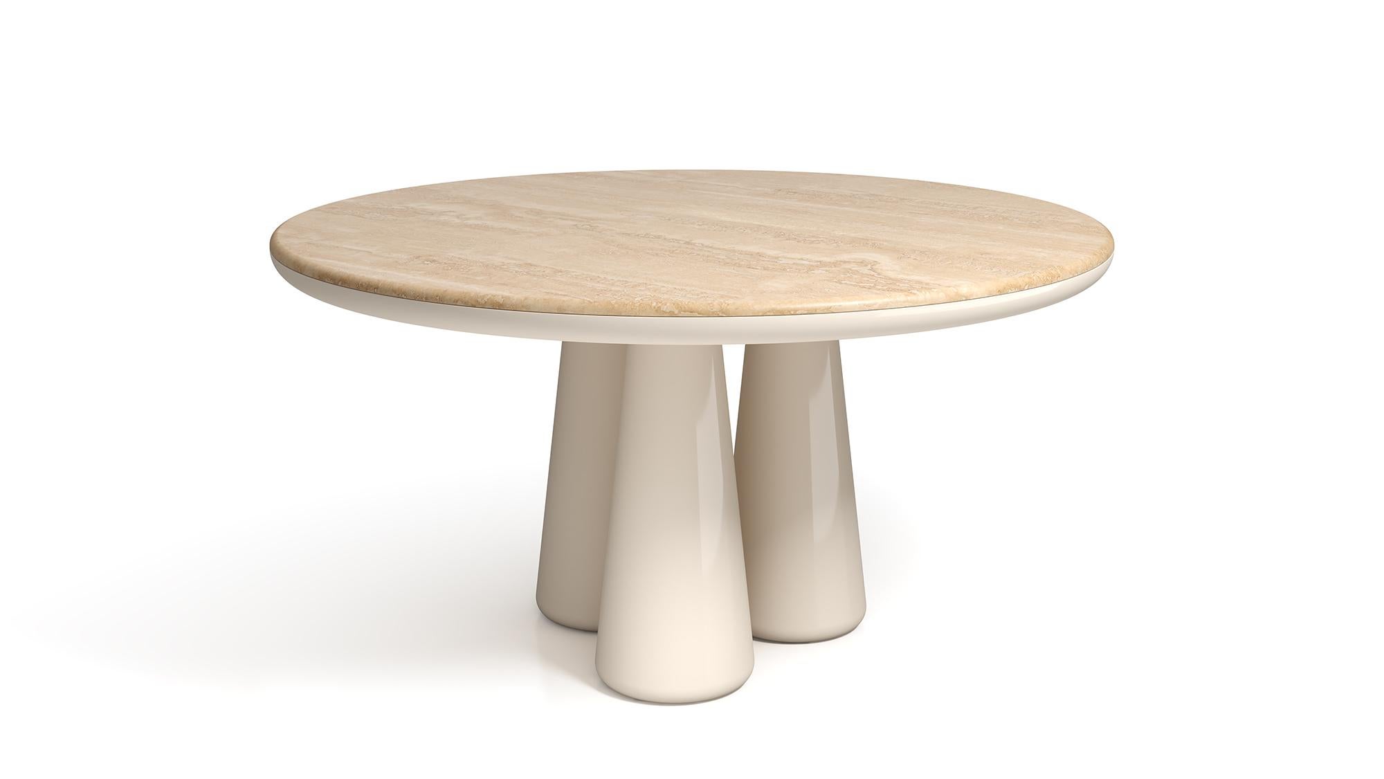 Table Elena Salmistraro du 21e siècle Mat en marbre blanc de Carrare polyuréthane en vente 1