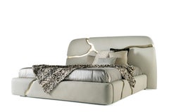 21st Century Elgon Bed in Leather by Roberto Cavalli Home Interiors