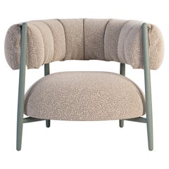 Fauteuil Ellen du 21ème siècle Pieds laqués Bouclé