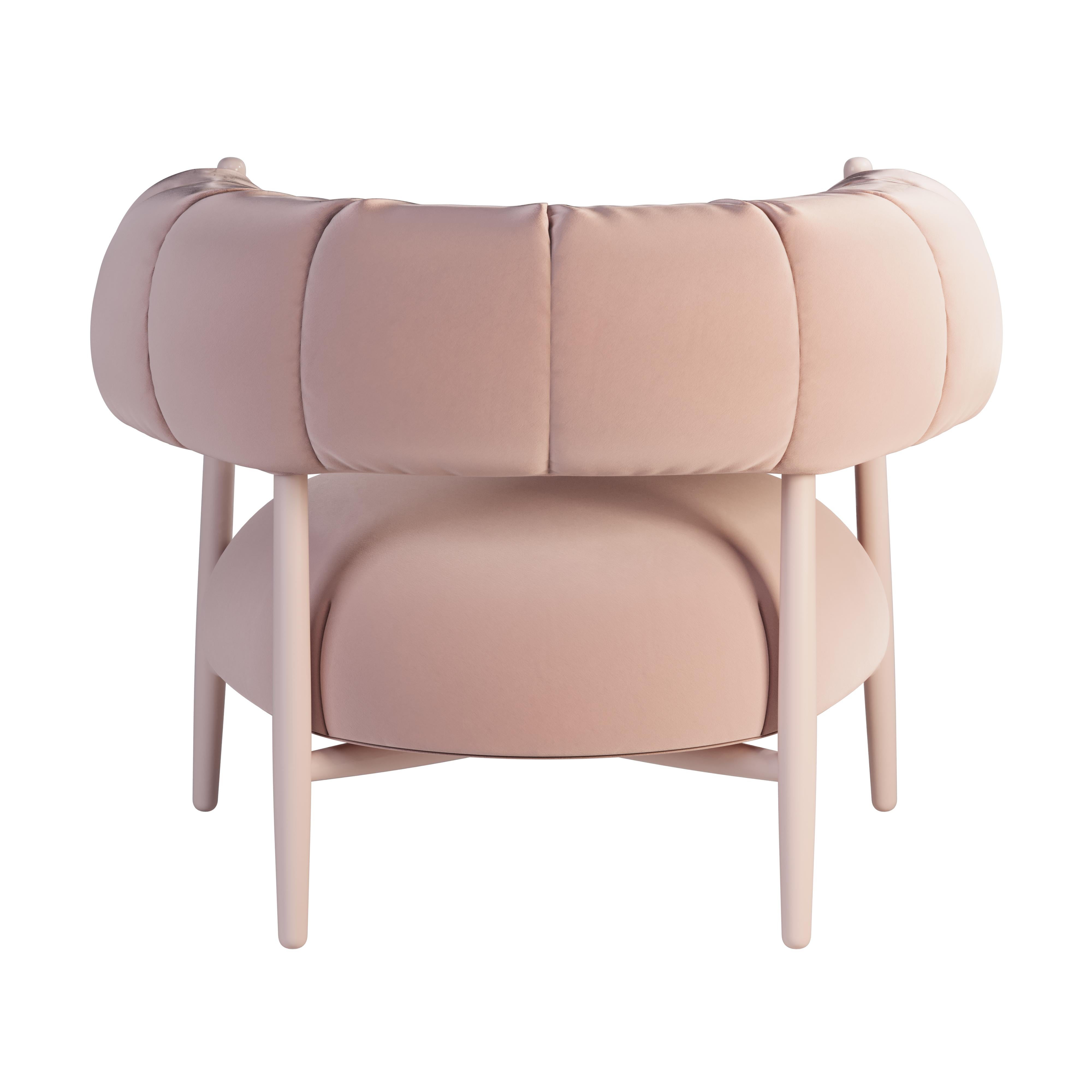 21st Century Ellen Armchair Casamance Lacquered Legs Made in Portugal by Ottiu For Sale 1