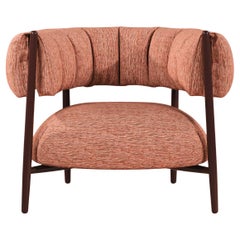 21st Century Ellen Armchair Casamance Lacquered Legs Made in Portugal by Ottiu