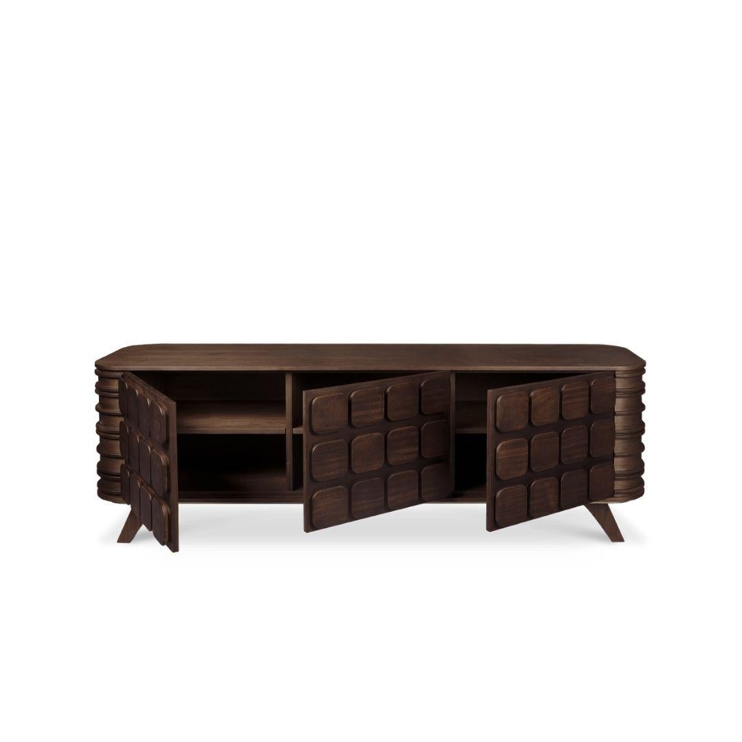 Elliott Sideboard aus Nussbaumholz, 21. Jahrhundert (Portugiesisch) im Angebot