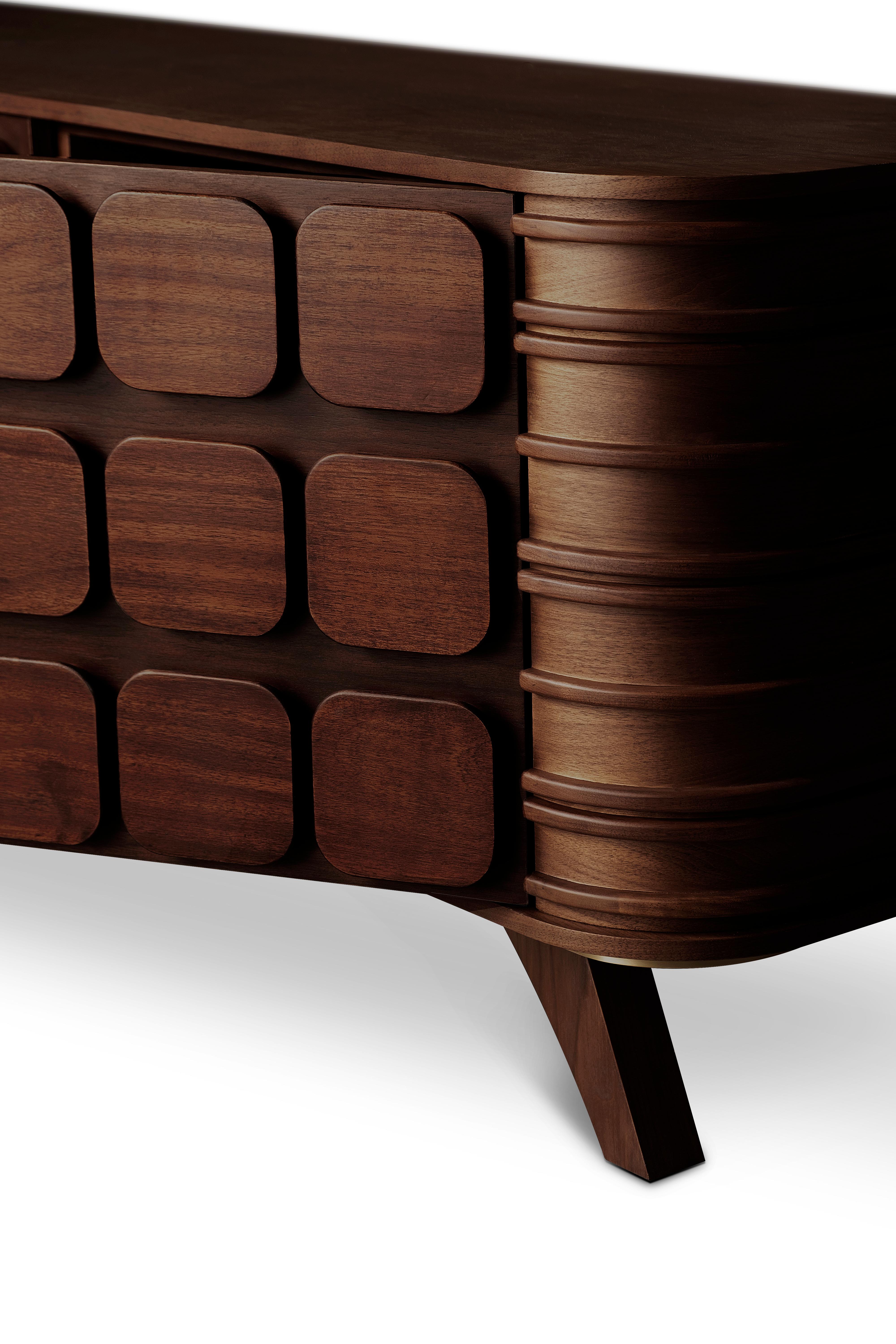 Quercia Credenza Elliotts del 21° secolo in legno di noce realizzata a mano in Portogallo dai Wood Tailors in vendita
