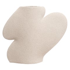 21st Century Ellipse N°2 Vase in White Ceramic, Hand-Crafted in France