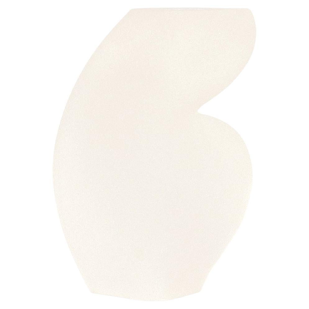 21st Century Ellipse N°4 Vase in White Ceramic, Hand-Crafted in France