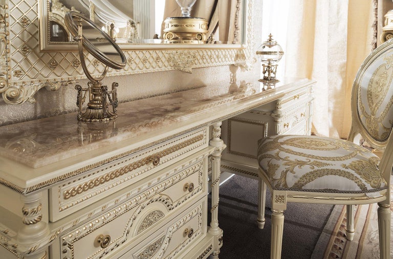 21st Century Empire-Style Night Stand with Marble Top by Modenese Gastone For Sale 2