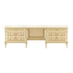 21st Century Empire-Style Vanity Unit with Columns by Modenese Gastone