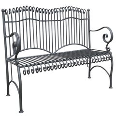 21st Century English Style Garden Galvanized Metal Bench