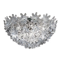 21st Century Esprit Ceiling Light in Amber Yellow/Crystal by Venini