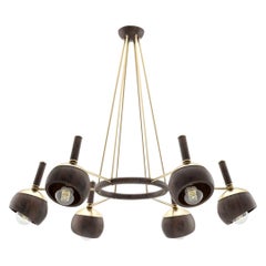 21st Essen Suspension Lamp Walnut Handmade in Portugal by Wood Tailors Club