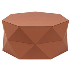 Euclide-Couchtisch aus Holz und Kalbsleder aus dem 21. Jahrhundert