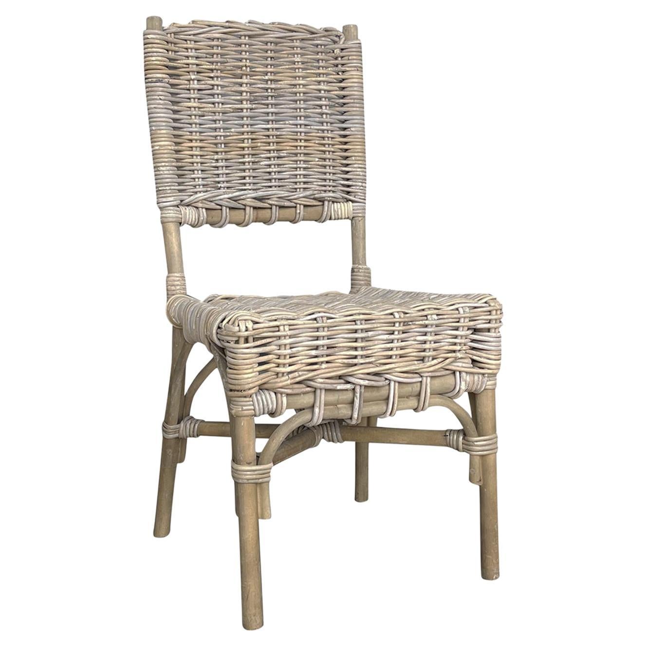 21st Century European Barrie Garden Wicker Side Chair