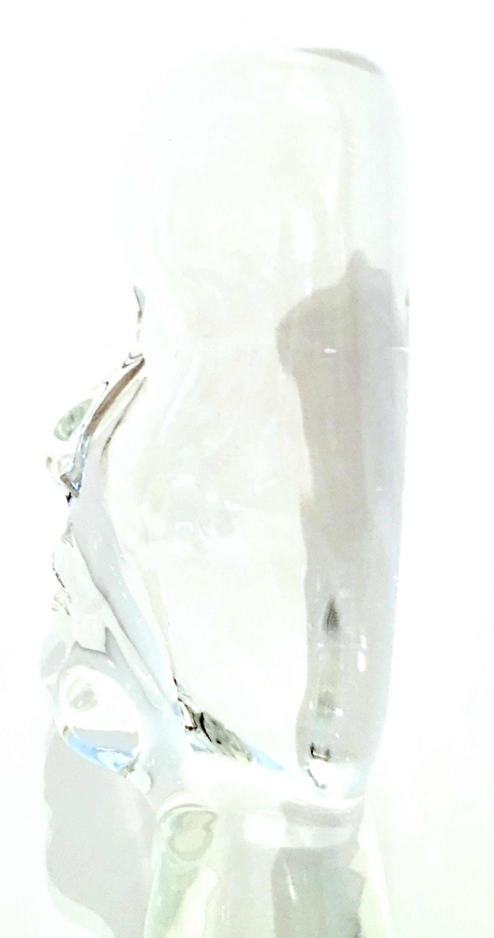 21st Century European Hand Blown Art Glass Bust 