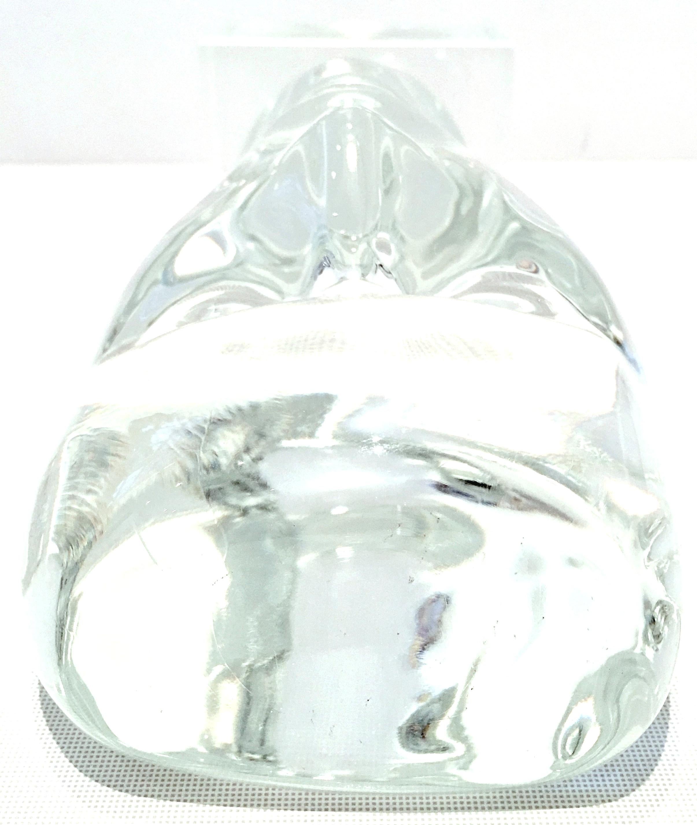 21st Century European Hand Blown Art Glass Bust 