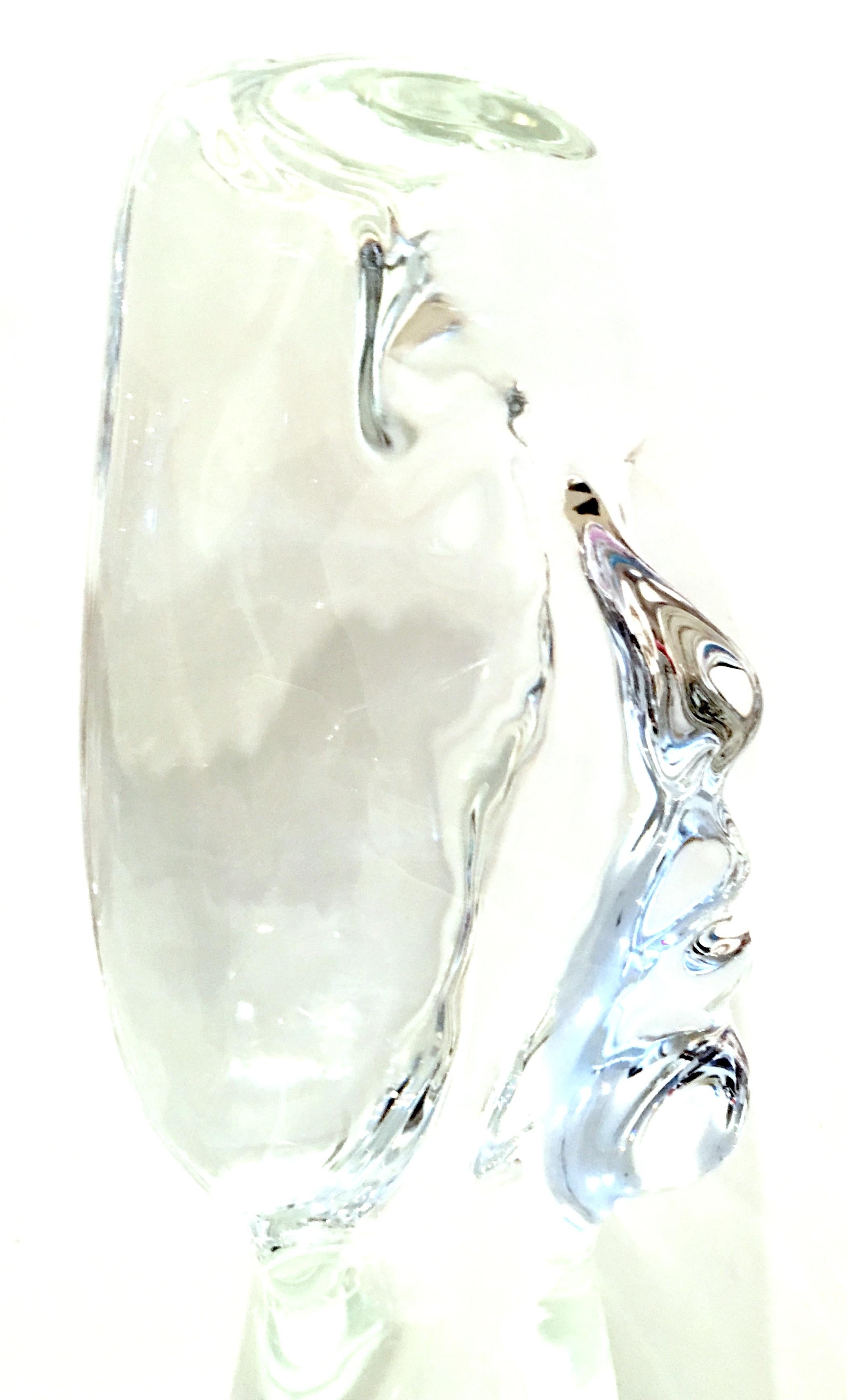 Contemporary 21st Century European Hand Blown Art Glass Bust 