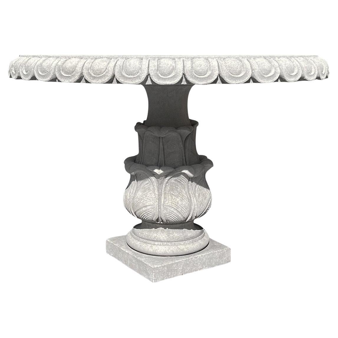 21st Century European Limestone Center Table Dole