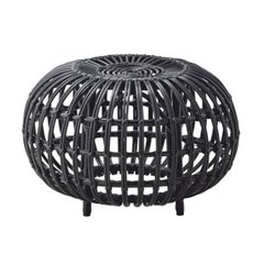 21st Century European Ottoman Nero in the Style of Franco Albini