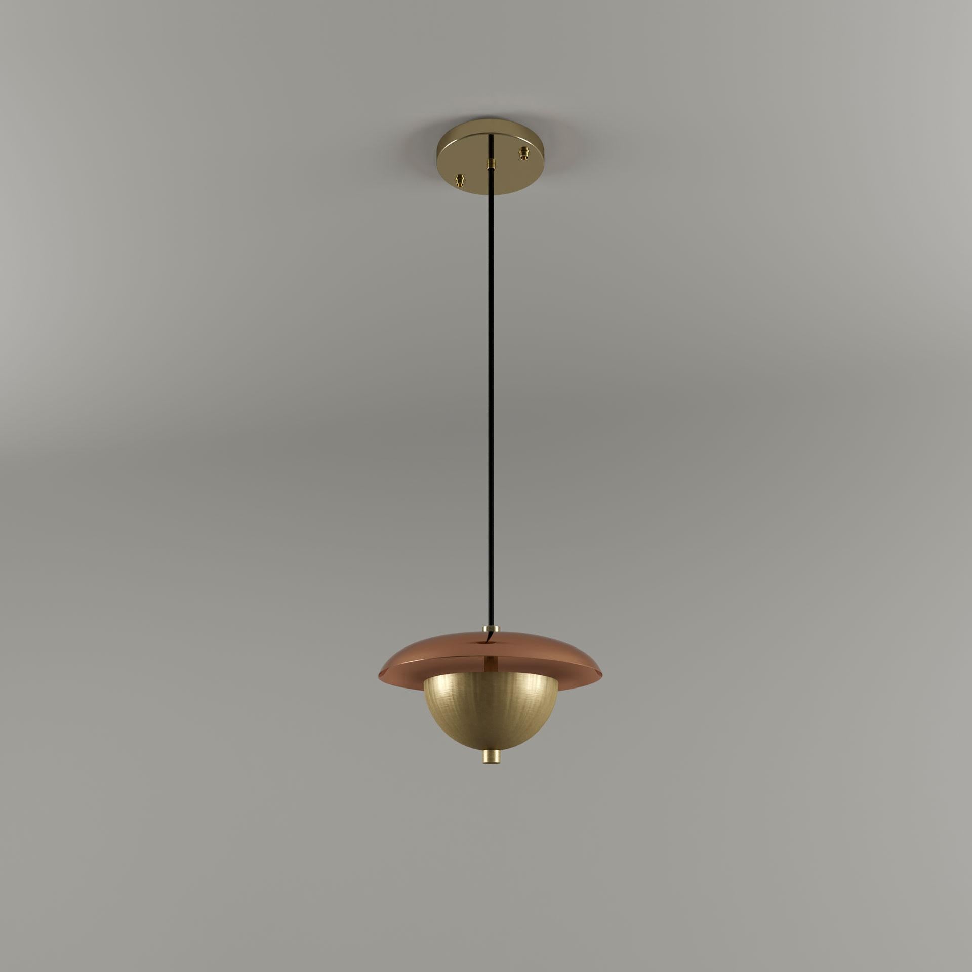 Portuguese 21st Century Evoluon Pendant Lamp Brass by Creativemary For Sale