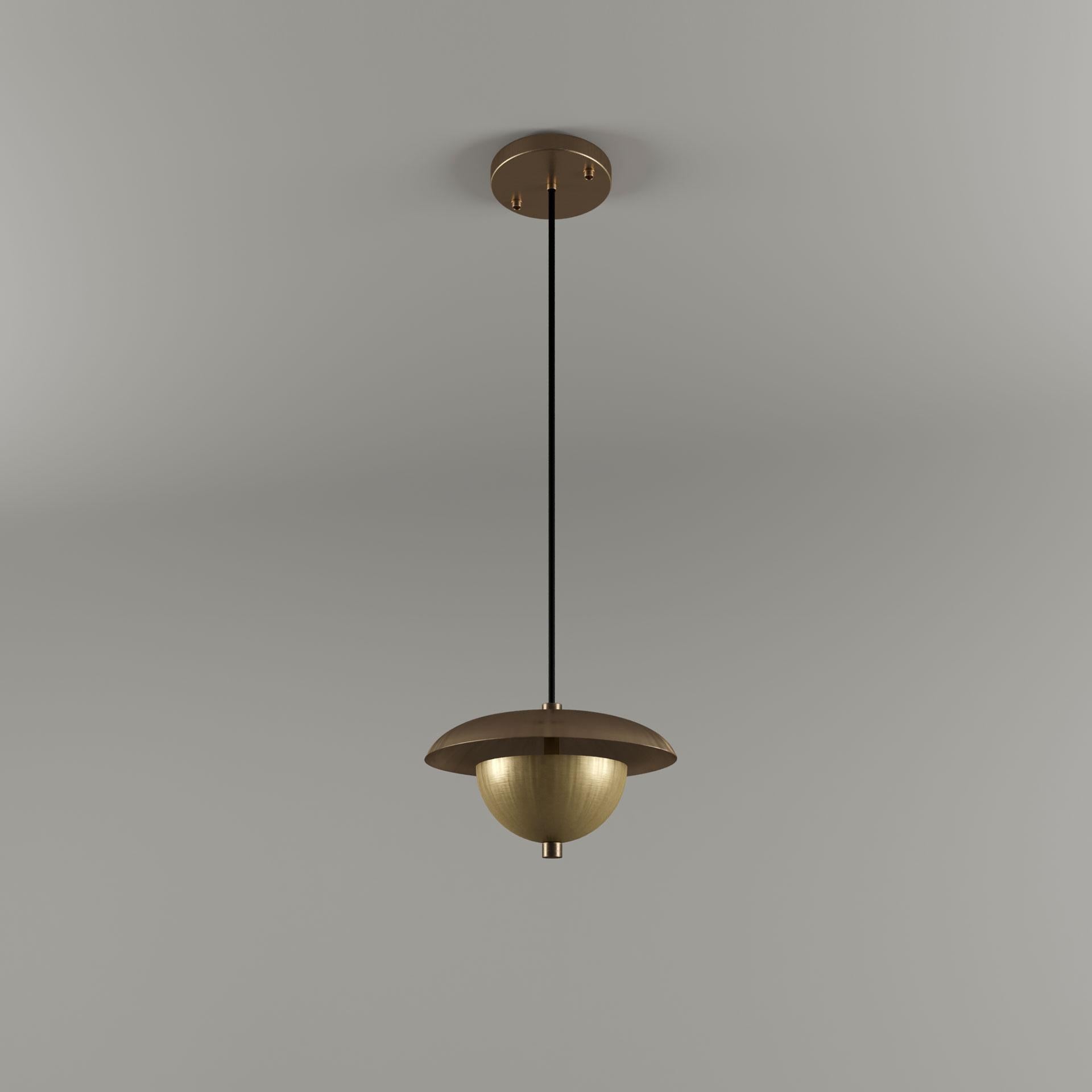 Contemporary 21st Century Evoluon Pendant Lamp Brass by Creativemary For Sale