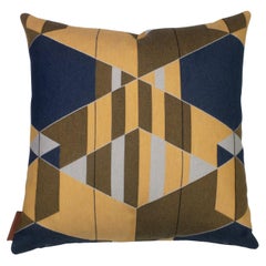 Cushion / Pattern Pillow Absolute Coup De Foudre Blue Yellow by Evolution21