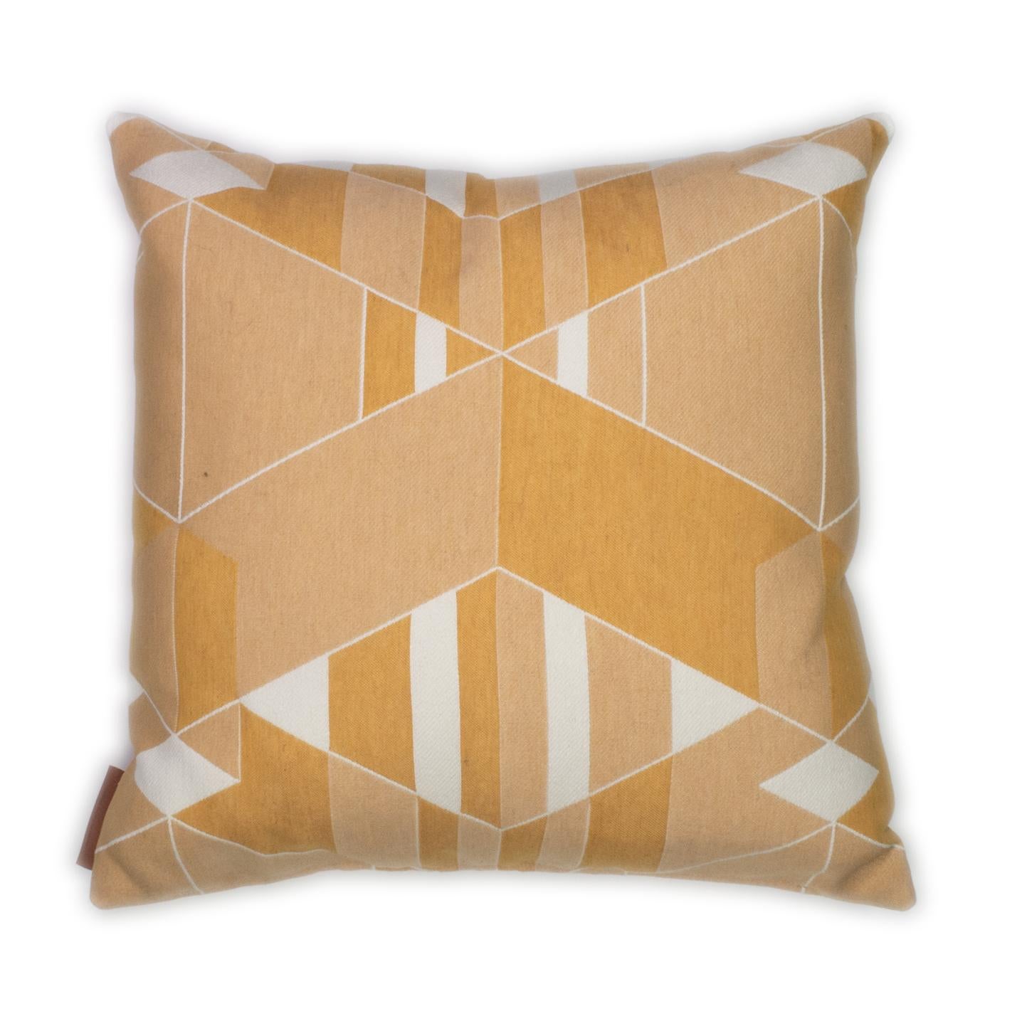 Modern Cushion / Pattern Cushion Absolute Coup De Foudre Gold Reverse by Evolution21 For Sale