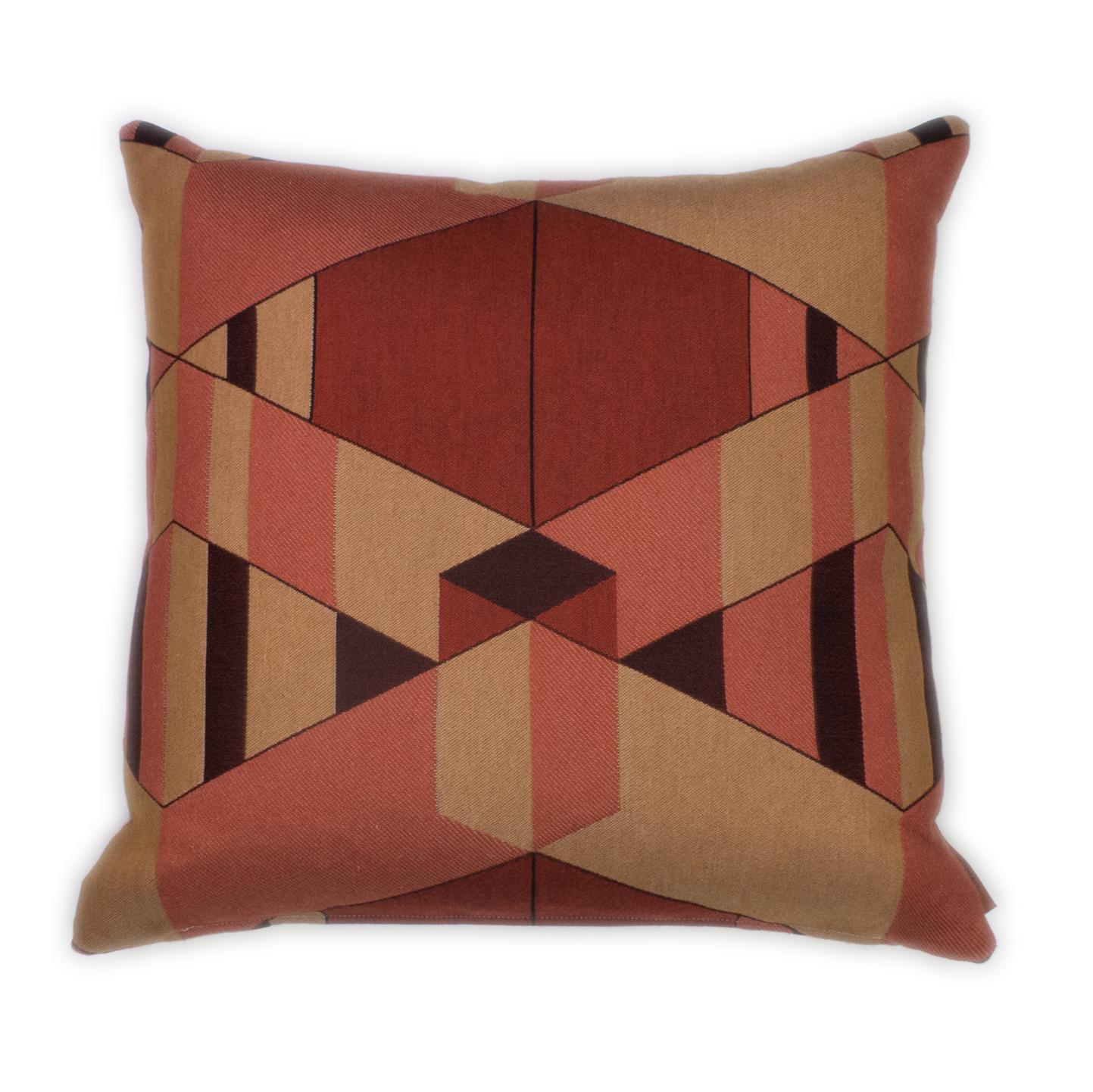 Modern Cushion / Pattern Pillow Absolute Coup De Foudre Red by Evolution21 For Sale